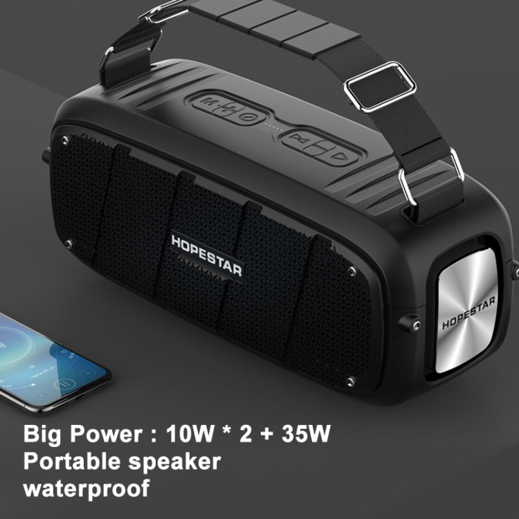 HOPESTAR A20 Pro TWS Portable Outdoor Waterproof Subwoofer Bluetooth Speaker with Microphone, Support Power Bank & Hands-free Call & U Disk & TF Card & 3.5mm AUX (Black) - free shipping - PMC Jewellery - Order now!