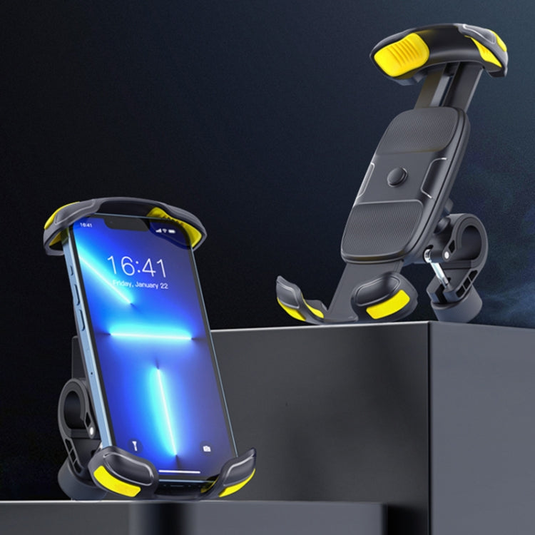 Motorcycle Bicycle Phone Riding Holder Bracket (Yellow) - Holder by PMC TechLife | Online Shopping South Africa | PMC TechLife | Buy Now Pay Later Mobicred