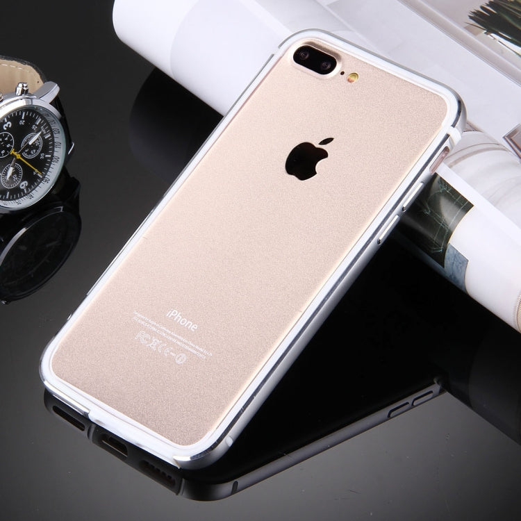 For iPhone 8 Plus & 7 Plus TPU + Aluminum Alloy Bumper Frame(Silver)