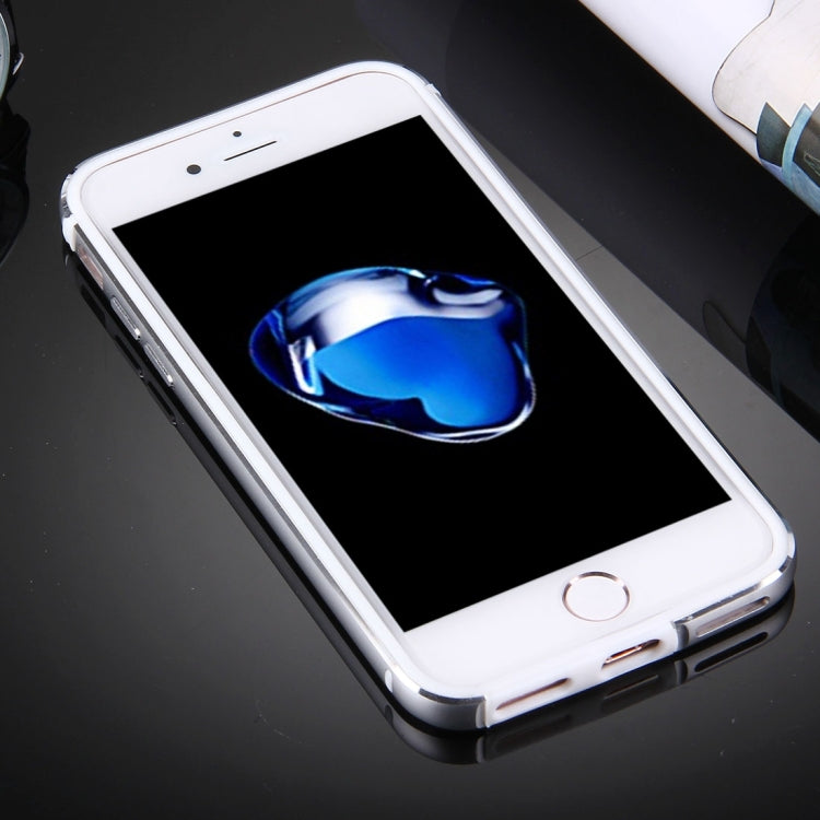 For iPhone 8 Plus & 7 Plus TPU + Aluminum Alloy Bumper Frame(Silver)