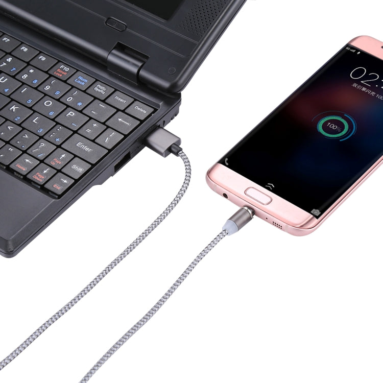 1.05m 8 Pin + Micro USB + USB-C / Type-C to USB Weave Data Sync Charging Cable with LED Indicator - free shipping - PMC Jewellery - Order now!