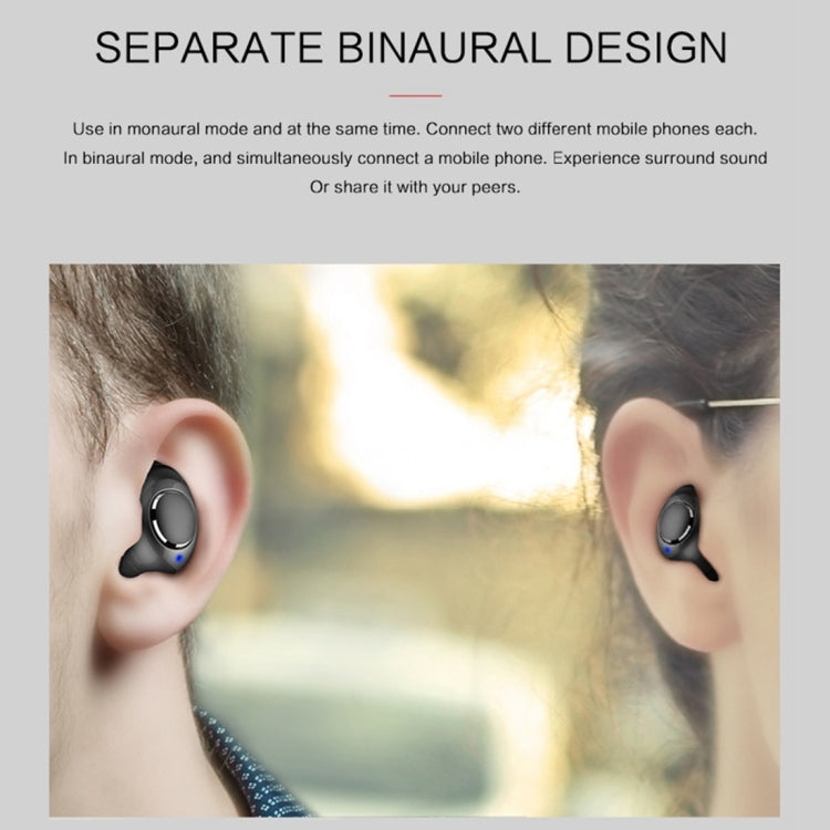 X8 TWS Outdoor Sports Portable In-ear Bluetooth V5.0 Earphone with Charging Box(Black)