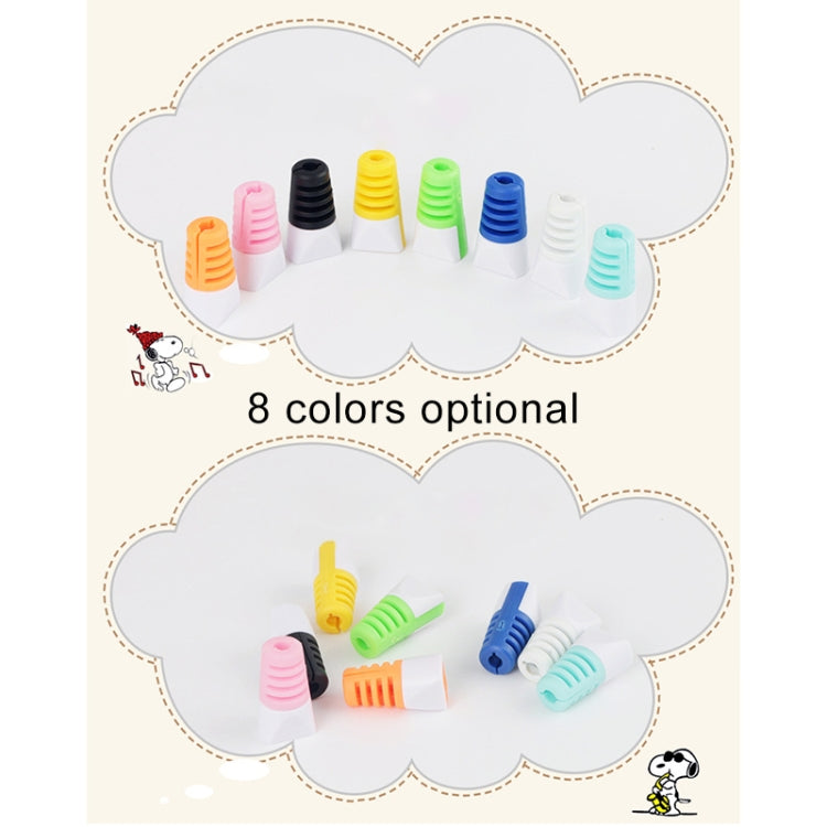 2 PCS Anti-break USB Charge Cable Winder Protective Case Protection Sleeve(Orange)