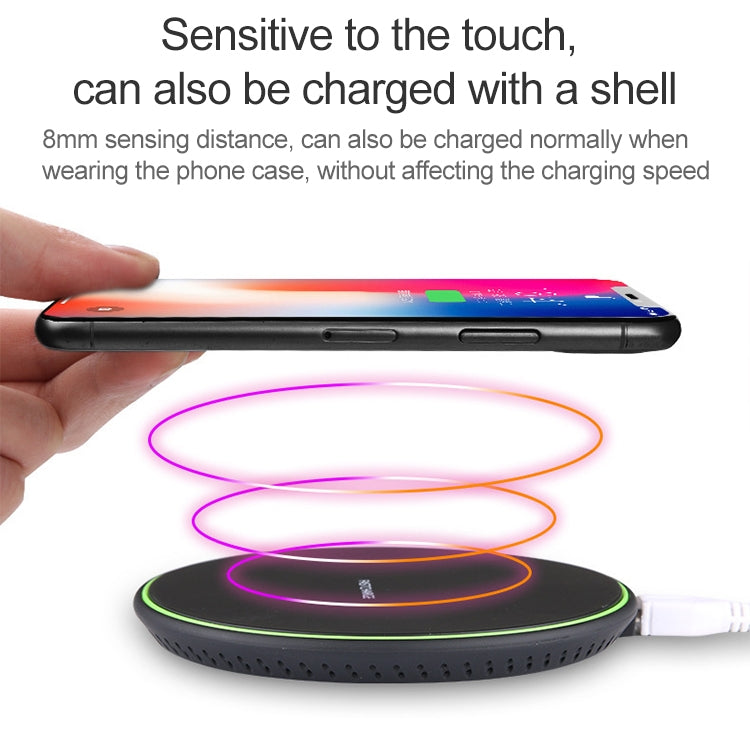 KD-1 Ultra-thin 10W Normal Charging Wireless Charger (Black)