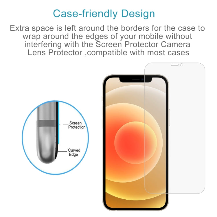 For iPhone 12 / 12 Pro 0.26mm 9H 2.5D Tempered Glass Film (Open Hole)