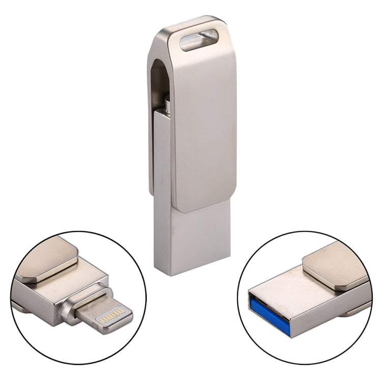 RQW-10G 2 in 1 USB 2.0 & 8 Pin 16GB Flash Drive, for iPhone & iPad & iPod & Most Android Smartphones & PC Computer