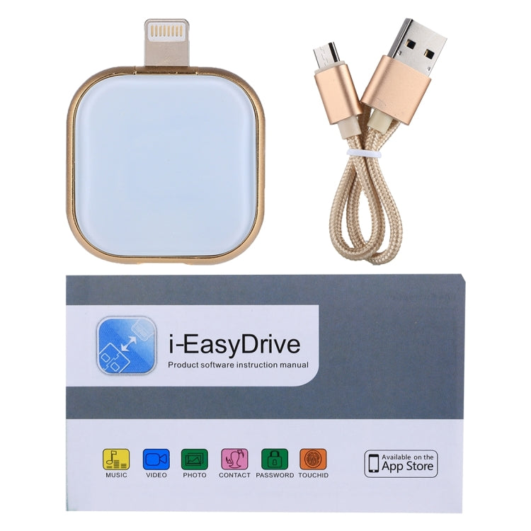 RQW-18S 8 Pin 32GB Multi-functional Flash Disk Drive with USB / Micro USB to Micro USB Cable(Gold) - free shipping - PMC Jewellery - Order now!