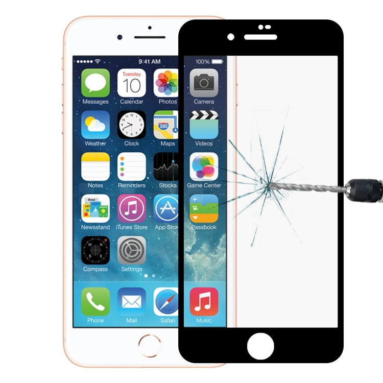 Anti-scratch 9H Full Screen HD Tempered Glass Film for iPhone SE 2020 / 8 / 7 (Black)