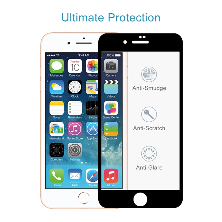 Anti-scratch 9H Full Screen HD Tempered Glass Film for iPhone SE 2020 / 8 / 7 (Black)