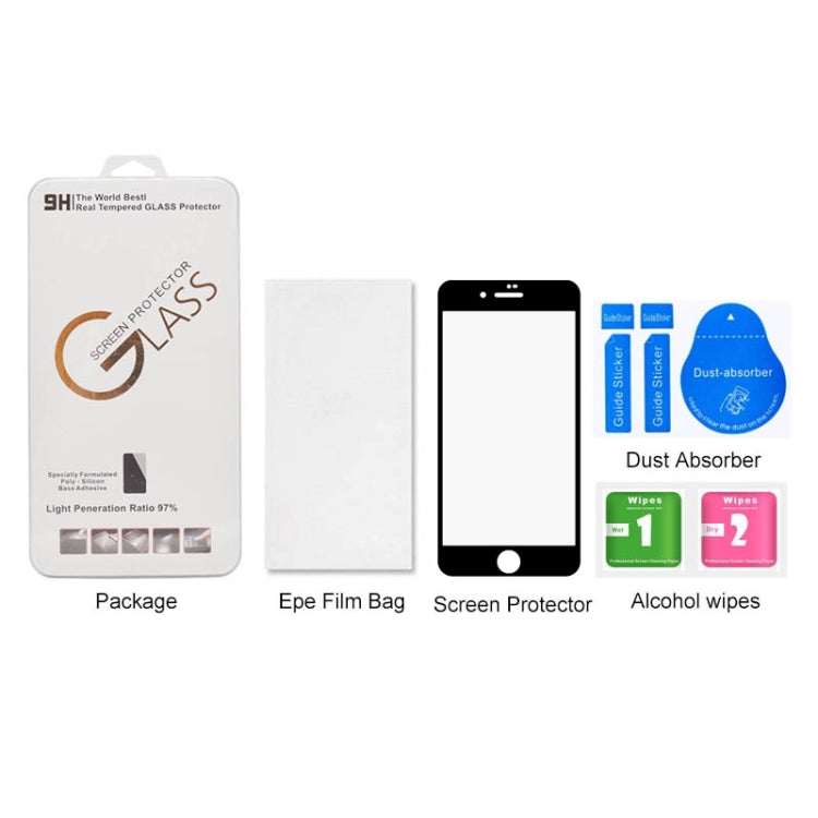 Anti-scratch 9H Full Screen HD Tempered Glass Film for iPhone SE 2020 / 8 / 7 (Black)