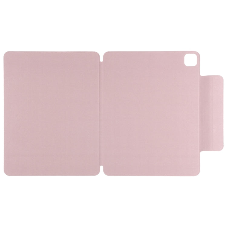 For iPad Air 13 2024 / Pro 12.9 2020 Double-sided Magnetic Flip PU Leather Tablet Case With Holder & Sleep / Wake-up Function(Rose Gold)