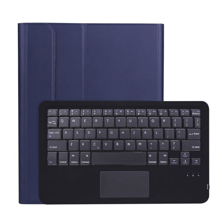 A11B-A Ultra-thin ABS Detachable Bluetooth Keyboard Tablet Case with Touchpad & Pen Slot & Holder for iPad Pro 11 inch 2021 (Dark Blue)
