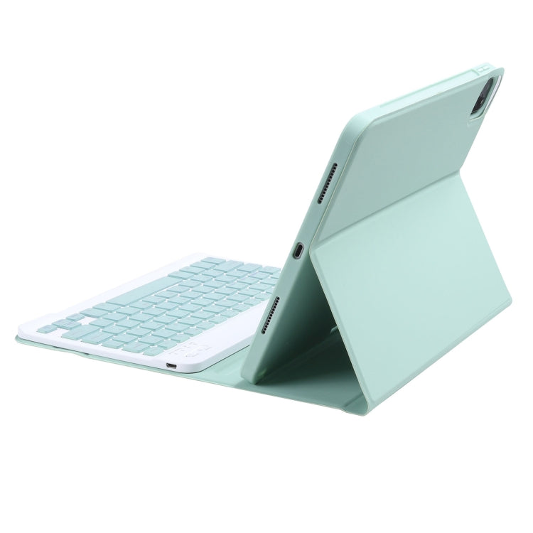 C-11B Detachable Candy Color Bluetooth Keyboard Leather Tablet Case with Pen Slot & Holder for iPad Pro 11 inch 2021 (Light Green) - For iPad Pro by PMC TechLife | Online Shopping South Africa | PMC TechLife