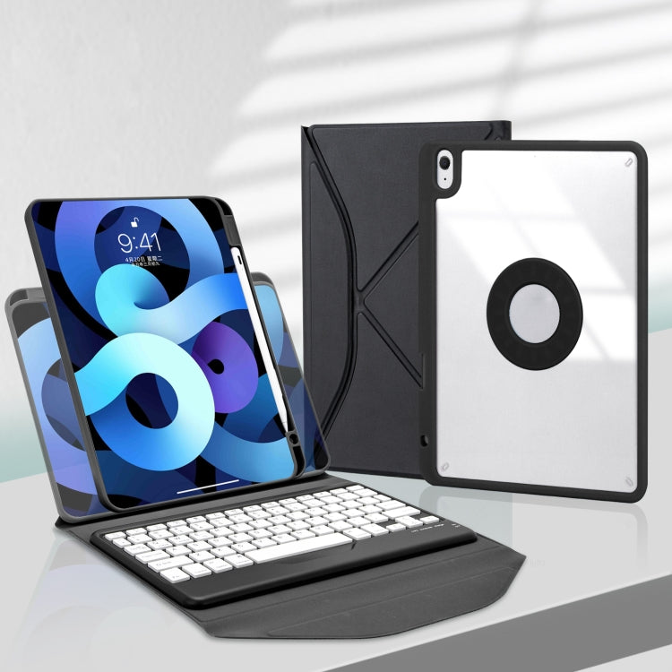 Z098B Pen Slot Bluetooth Keyboard Leather Tablet Case For iPad Air 2022/2020 (Black) - For iPad Air by PMC TechLife | Online Shopping South Africa | PMC TechLife