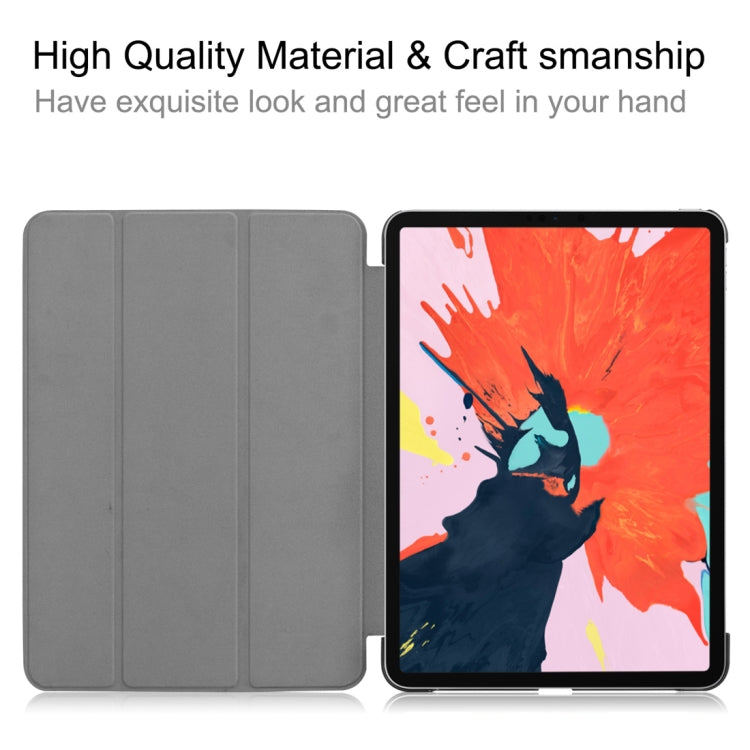 Custer Texture Horizontal Flip PU Leather Case for iPad Air 13 2024 / iPad Pro 12.9 inch (2018), with Three-folding Holder & Sleep / Wake-up Function(Black) - iPad Pro 12.9 (2018) Cases by PMC TechLife | Online Shopping South Africa | PMC TechLife | Buy Now Pay Later Mobicred