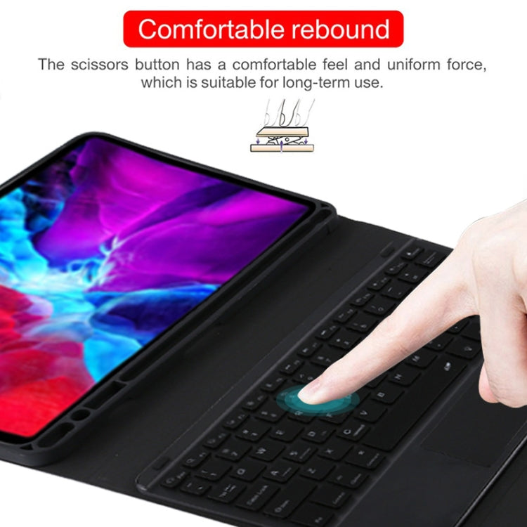 TG11BCS Detachable Bluetooth Black Keyboard Microfiber Leather Tablet Case for iPad Pro 11 inch (2020), with Backlight & Touchpad & Pen Slot & Holder (Black) - For iPad Pro by PMC TechLife | Online Shopping South Africa | PMC TechLife