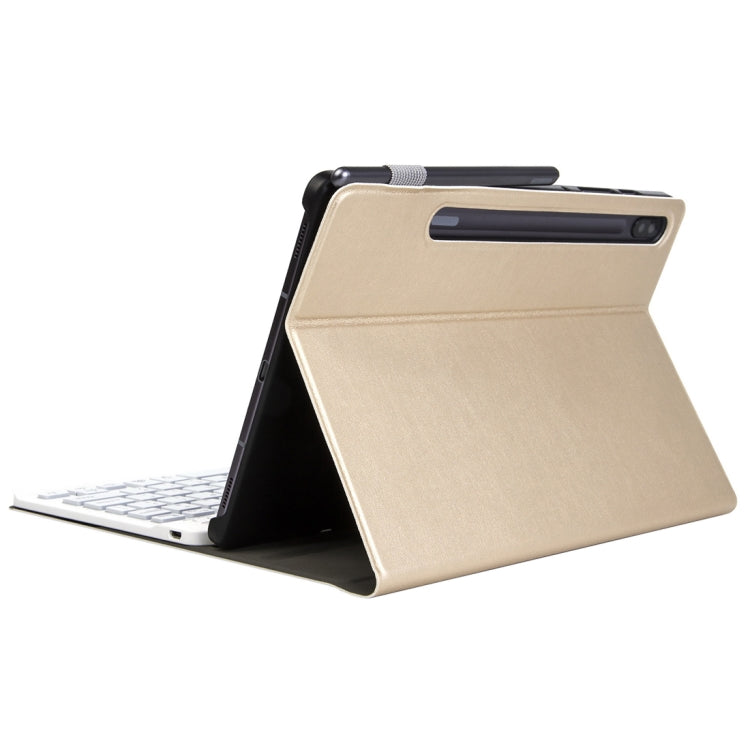 ST 860S For Samsung Galaxy Tab S6 10.5 inch T860 / T865 Detachable Backlight Bluetooth Keyboard Tablet Case with Stand & Pen Slot Function (Gold)