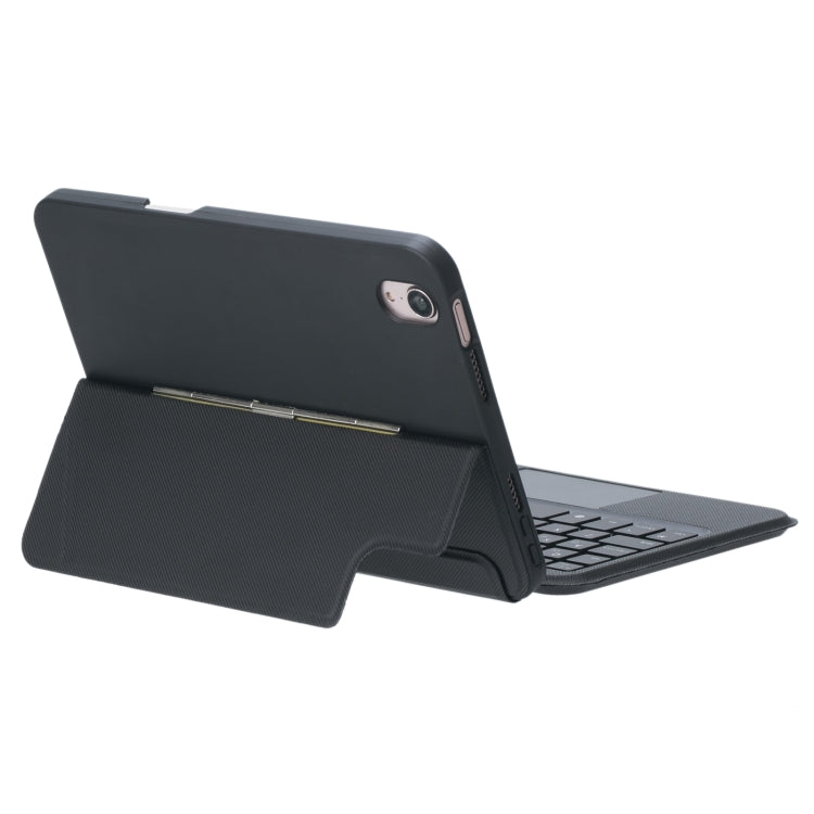 T06-AS For iPad mini6 Touch Backlight Split Type Bluetooth Keyboard Leather Case