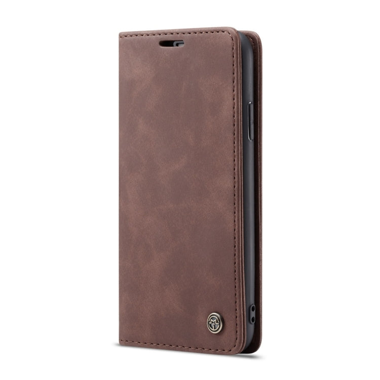 For iPhone XS Max CaseMe-013 Multifunctional Retro Frosted Horizontal Flip Leather Case with Card Slot & Holder & Wallet(Coffee)