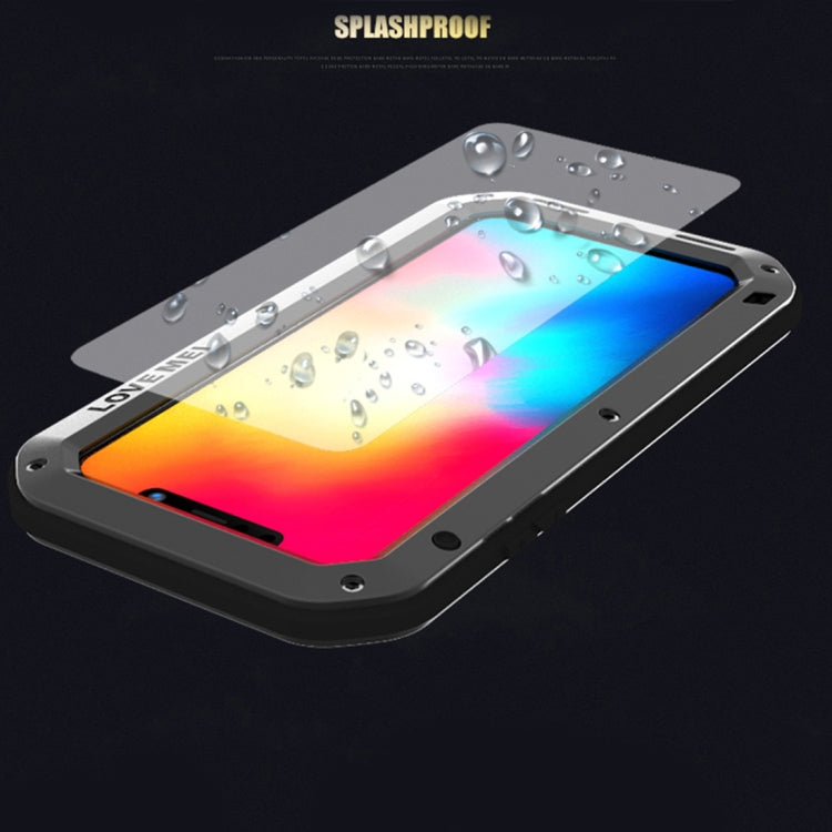 For iPhone XS Max LOVE MEI Powerful Dustproof Shockproof Anti-slip Metal + Silicone Combination Case(Black) - More iPhone Cases by LOVE MEI | Online Shopping South Africa | PMC TechLife | Buy Now Pay Later Mobicred