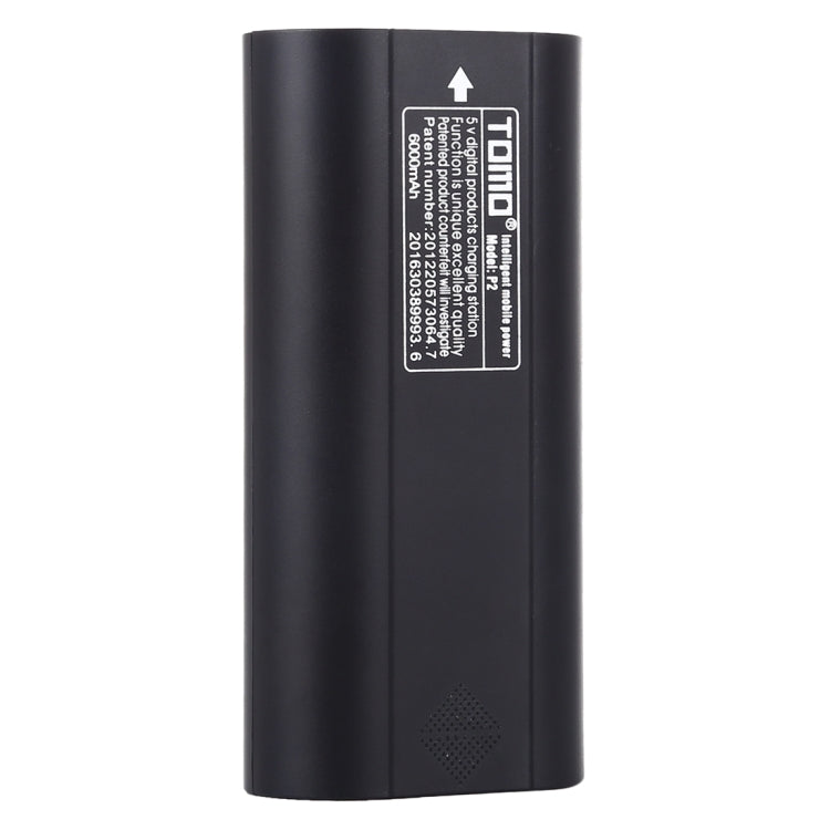 TOMO P2 USB Smart 2 Battery Charger with Indicator Light for 18650 Li-ion Battery(Black)