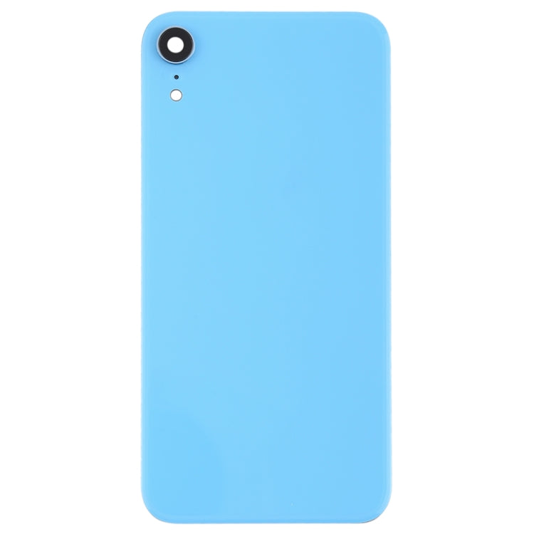 Battery Back Cover with Back Camera Bezel & Lens & Adhesive for iPhone XR(Blue)
