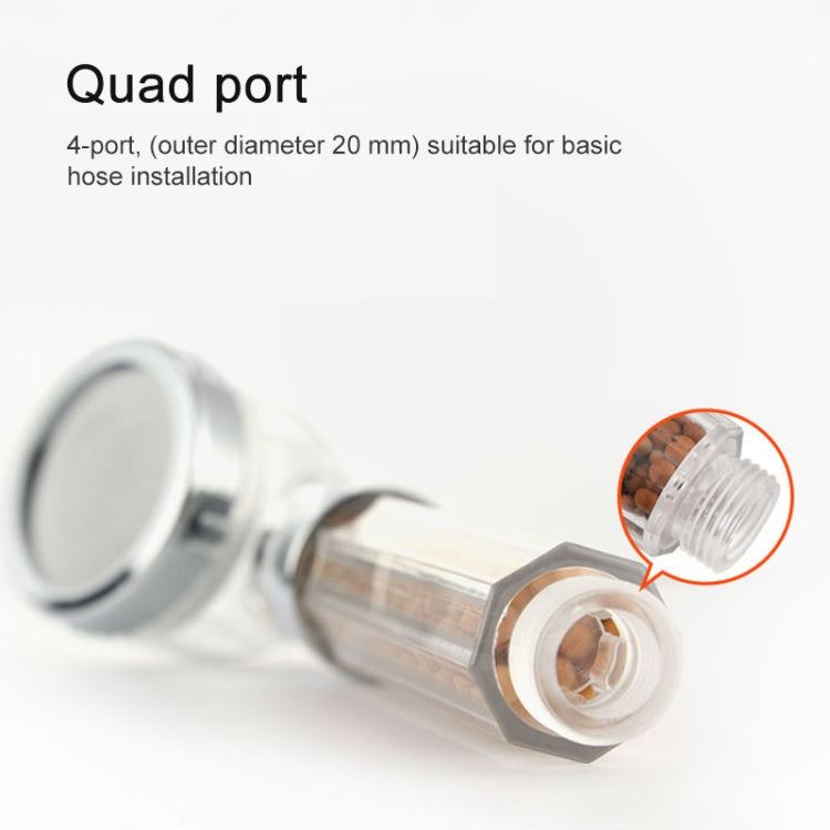 SDS-A23 15 LEDs ABS Temperature Sensor Negative Ions RGB LED Shower Head, Size: 23 x 6.5 x 5.8cm, Interface: 20mm