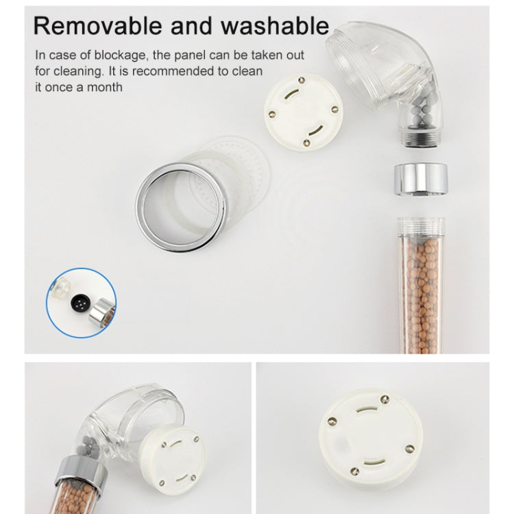 SDS-A23 15 LEDs ABS Temperature Sensor Negative Ions RGB LED Shower Head, Size: 23 x 6.5 x 5.8cm, Interface: 20mm