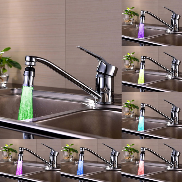 SDF-B6 1 LED ABS Colorful Change LED Faucet Light Water Glow Shower, Size: 58 x 24mm, Interface: 22mm (Silver) - Shower Head by PMC TechLife | Online Shopping South Africa | PMC TechLife | Buy Now Pay Later Mobicred