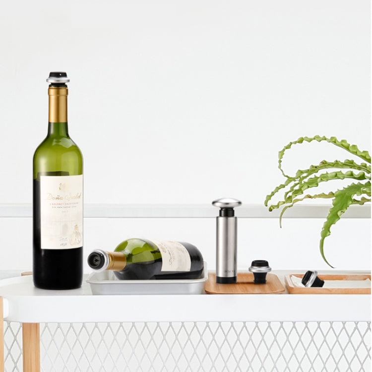 Original Xiaomi Youpin CircleJoy Stainless Steel Red Wine Preservation Stopper Set, Style: 4 Stoppers in One Pump - Bottle Stopper by Xiaomi Youpin | Online Shopping South Africa | PMC TechLife | Buy Now Pay Later Mobicred