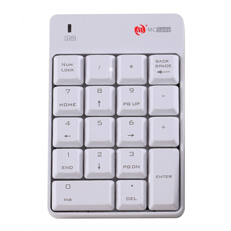 MC Saite SK-51AG 2 in 1 2.4G USB Numeric Wireless Keyboard & Mini Calculator for Laptop Desktop PC(White)