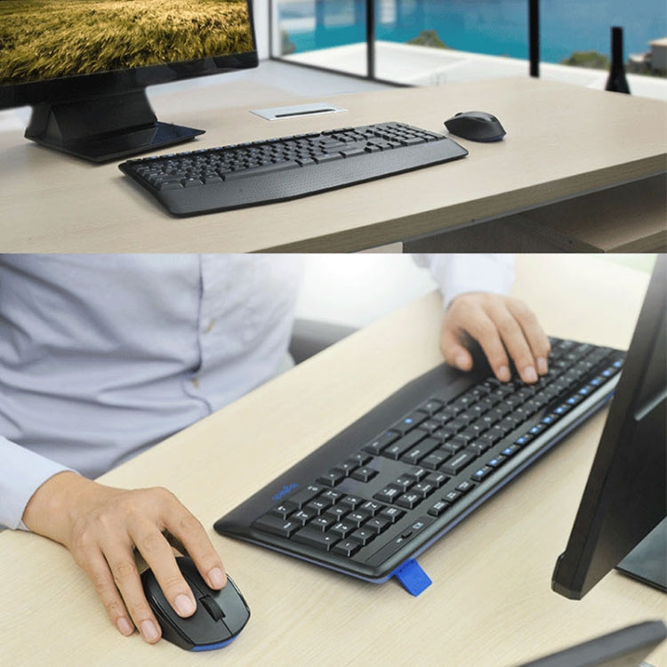 Logitech MK345 Wireless Full-size Keyboard + 2.4GHz 1000DPI Wireless Optical Mouse Set with Nano Receiver(Black)
