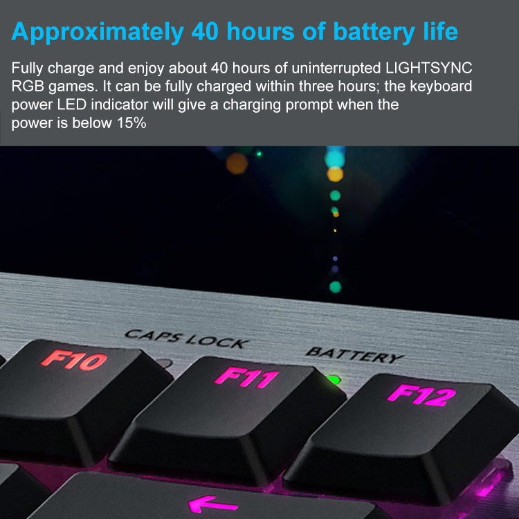 Logitech G913 TKL Wireless RGB Mechanical Gaming Keyboard, Tea Shaft (GL-Tactile)(Black)