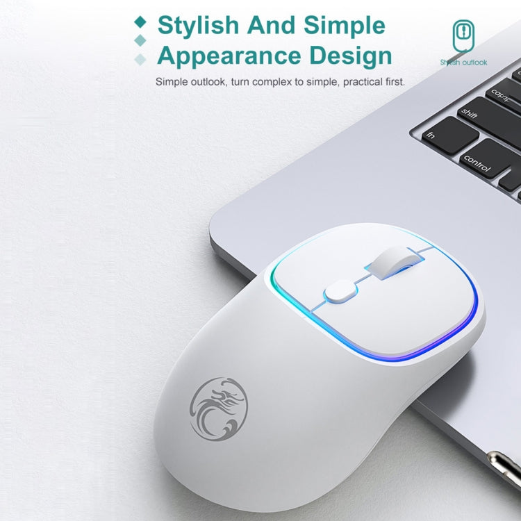 iMICE W-618 Rechargeable 4 Buttons 1600 DPI 2.4GHz Silent Wireless Mouse for Computer PC Laptop (Black)