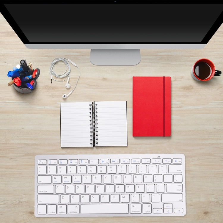 BK-3001 Bluetooth Wireless 78 Keys Ultrathin Keyboard for Windows / iPad / iPhone(Silver) - Wireless Keyboard by PMC TechLife | Online Shopping South Africa | PMC TechLife | Buy Now Pay Later Mobicred