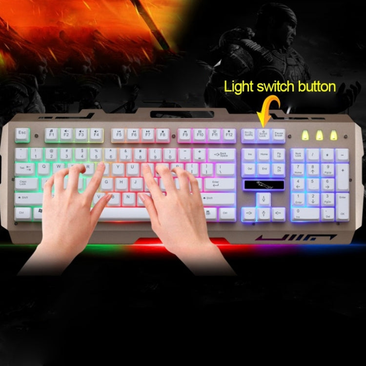 Chasing Leopard G700 USB RGB Backlight Wired Optical Gaming Mouse and Keyboard Set, Keyboard Cable Length: 1.35m, Mouse Cable Length: 1.3m(Black)