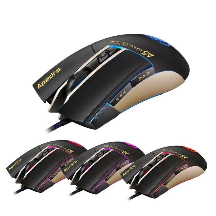 Apedra iMICE A5 High Precision Gaming Mouse LED four color controlled breathing light USB 7 Buttons 3200 DPI Wired Optical Gaming Mouse for Computer PC Laptop(Black) - Wired Mice by iMICE | Online Shopping South Africa | PMC Jewellery | Buy Now Pay Later Mobicred