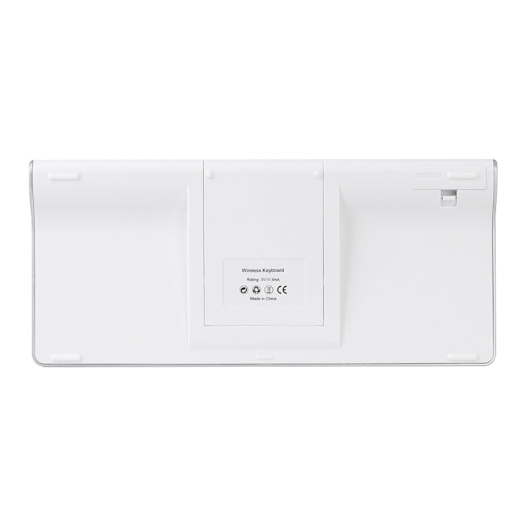 MC Saite 460BT 78 Keys Ultra-thin Mini Wireless Bluetooth Keyboard, Built-in Holder, Support Android / iOS / Windows System(Silver) - Wireless Keyboard by MC Saite | Online Shopping South Africa | PMC Jewellery | Buy Now Pay Later Mobicred