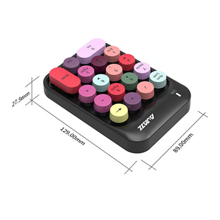Ajazz AK18 2.4G Mini Wireless Mixed Color Keys Numeric Keyboard (Green) - free shipping - PMC Jewellery - Order now!