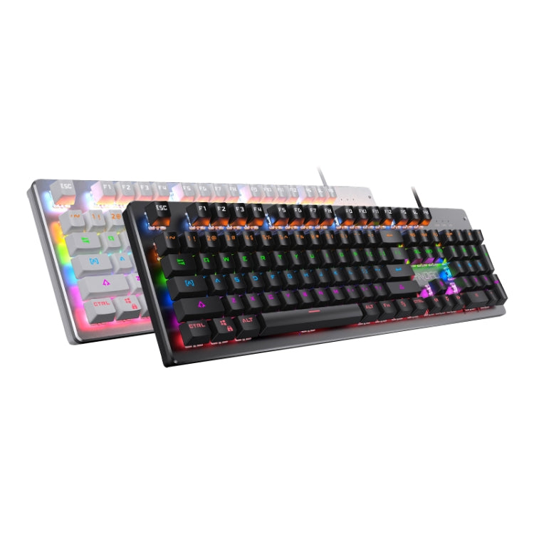 YINDIAO ZK-3 USB Mechanical Gaming Wired Keyboard, Black Shaft (White)