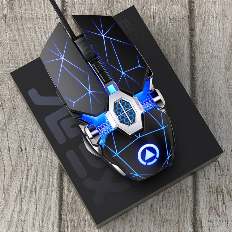 YINDIAO 3200DPI 4-modes Adjustable 7-keys RGB Light Wired Gaming Mechanical Mouse, Style: Silent Version(Black) - free shipping - PMC Jewellery - Order now!