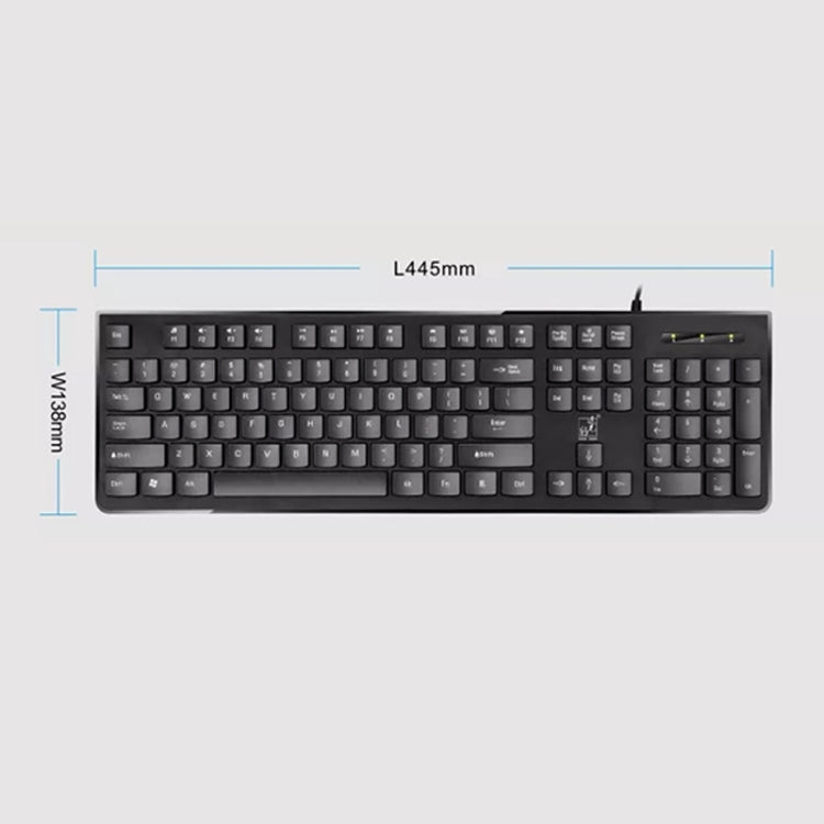 ZGB S500 Square Key USB Wired Computer Keyboard(White)