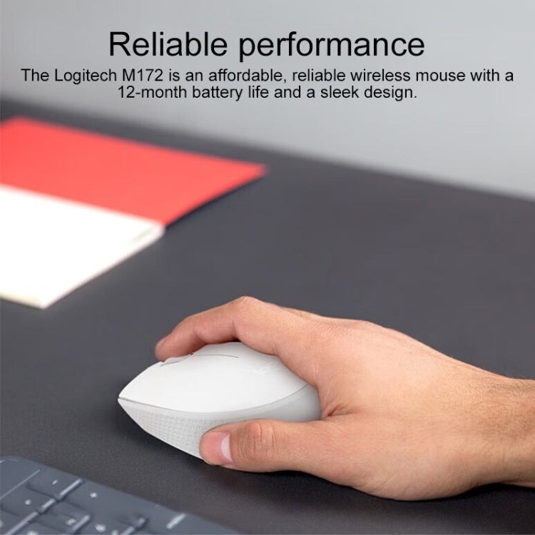 Logitech M172 1000DPI 2.4GHz Wireless Mouse (White) - free shipping - PMC Jewellery - Order now!