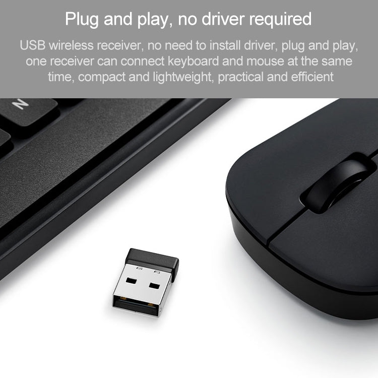 Original Xiaomi 2.4GHz Wireless Keyboard + Mouse Set 2 for Notebook Desktop Laptop(Black) - free shipping - PMC Jewellery - Order now!