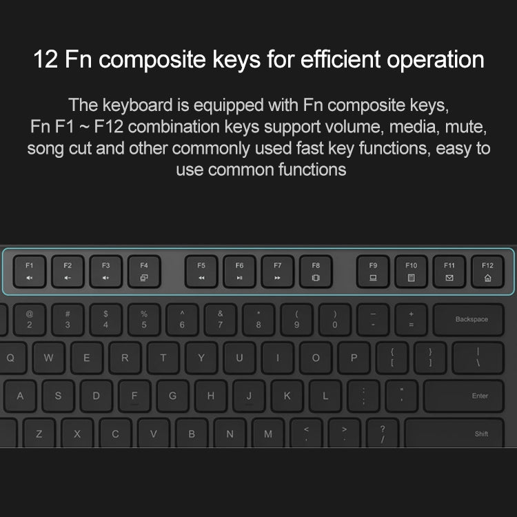 Original Xiaomi 2.4GHz Wireless Keyboard + Mouse Set 2 for Notebook Desktop Laptop(Black) - free shipping - PMC Jewellery - Order now!