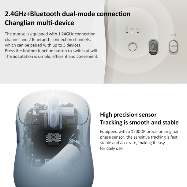 Original Xiaomi Dual-mode 1200DPI Ultra-thin Computer Mouse 3 (Dark Grey)