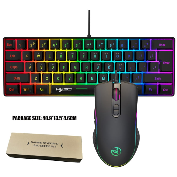 HXSJ V700B+A867 Wired RGB Backlit Keyboard and Mouse Set - free shipping - PMC Jewellery - Order now!