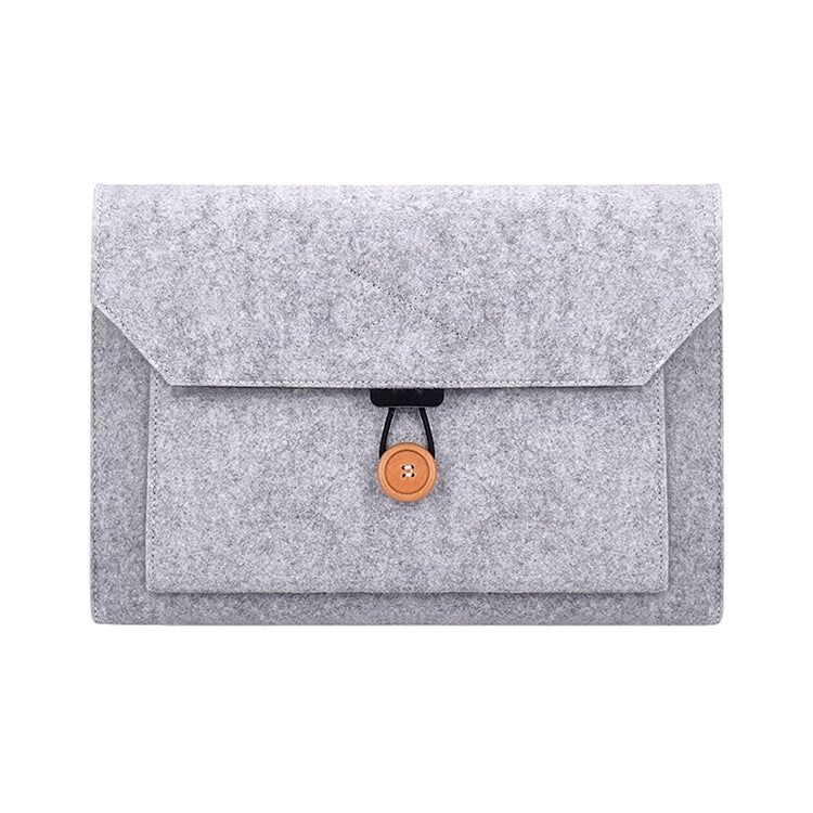 ND06 Multi-purpose Felt Button Laptop Inner Bag for 12.5 inch Laptop(Grey) - Other by PMC Jewellery | Online Shopping South Africa | PMC Jewellery | Buy Now Pay Later Mobicred
