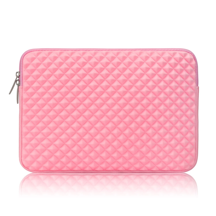 Diamond Texture Laptop Liner Bag, Size: 14-15.4 inch (Pink)