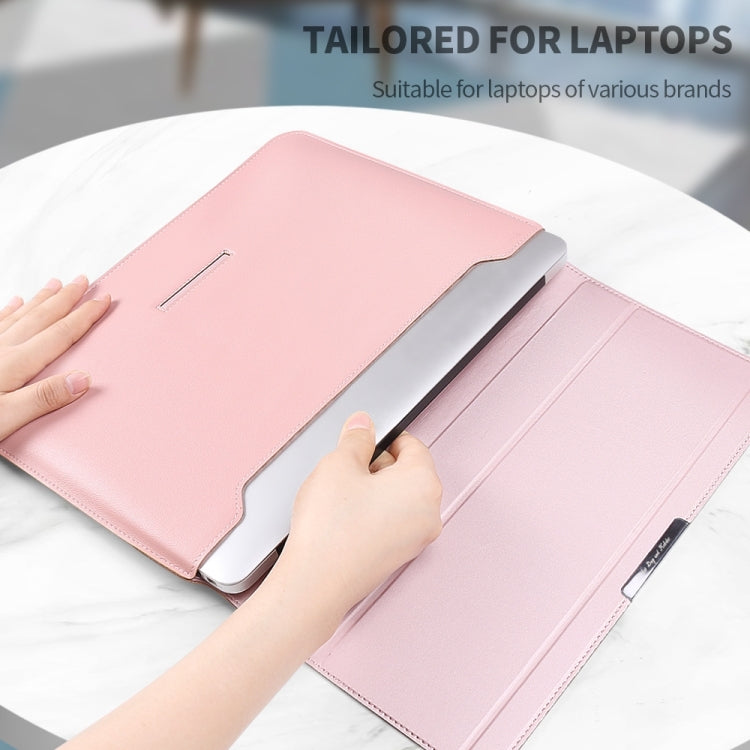 4 in 1 Universal Laptop Holder PU Water-resistant Protection Wrist Laptop Bag, Size: 17 inch(Brown)